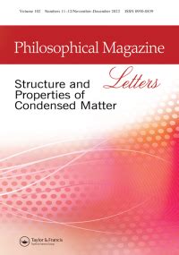Philosophical Magazine Letters: Vol 104, No 1 .